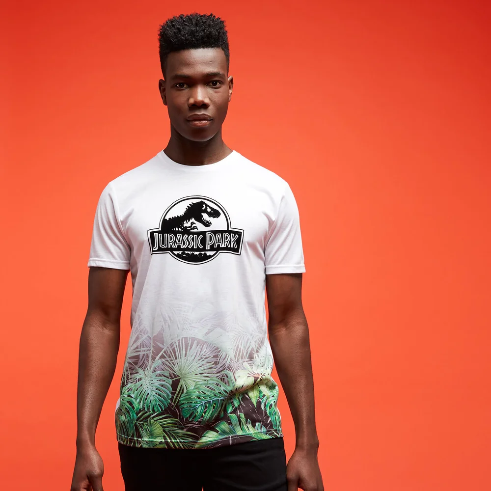 Jurassic park Primal Floral Fade Sublimation T-Shirt Unisexe - Blanc - XS - Blanc Image 1