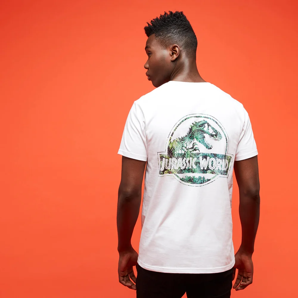 Jurassic Park Primal Floral Badge T-Shirt Unisexe - Blanc - S Image 1