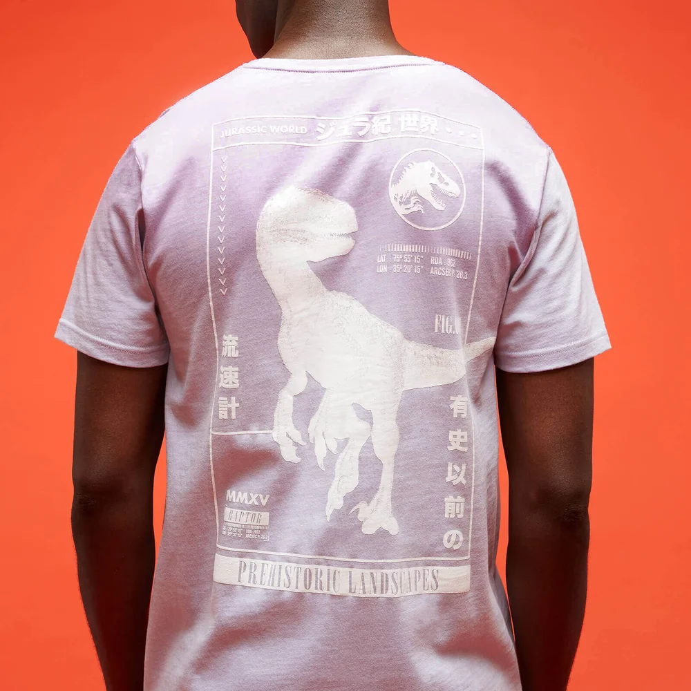 Jurassic Park Primal Raptor Stats Unisexe T-Shirt - Lilac - XS Image 1
