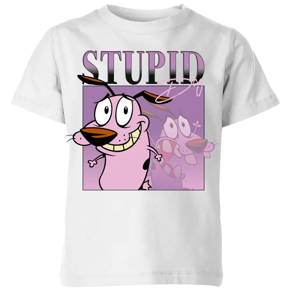 Cartoon Network Spin Off T-Shirt Enfants Courage Le Chien Froussard 90's Photoshoot - Blanc - 3-4 ans Image 1