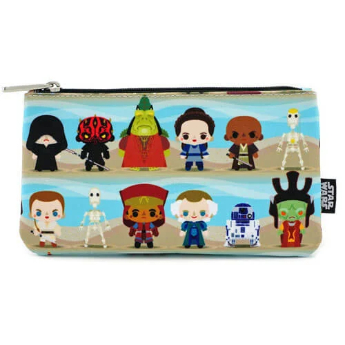 Loungefly Star Wars The Phantom Menace Chibi Characters Pouch Image 1