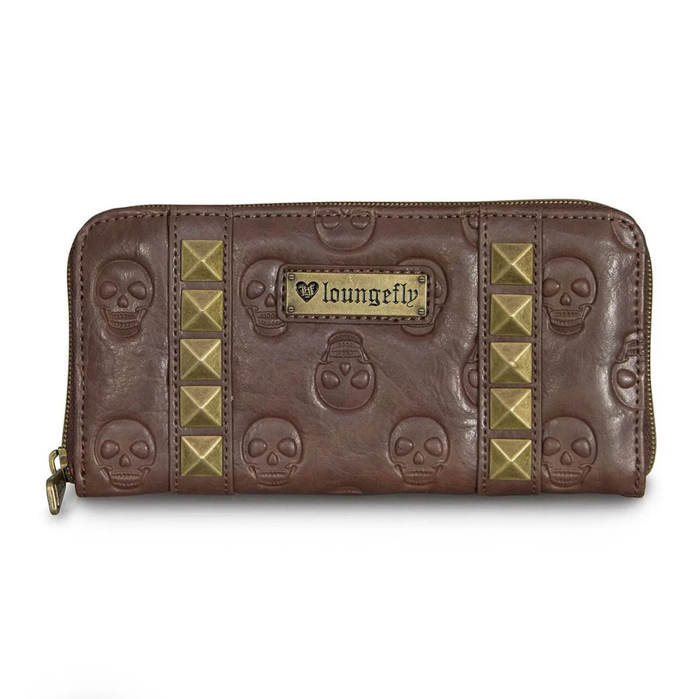 Loungefly Studded Skull Zip Around Wallet Image 1