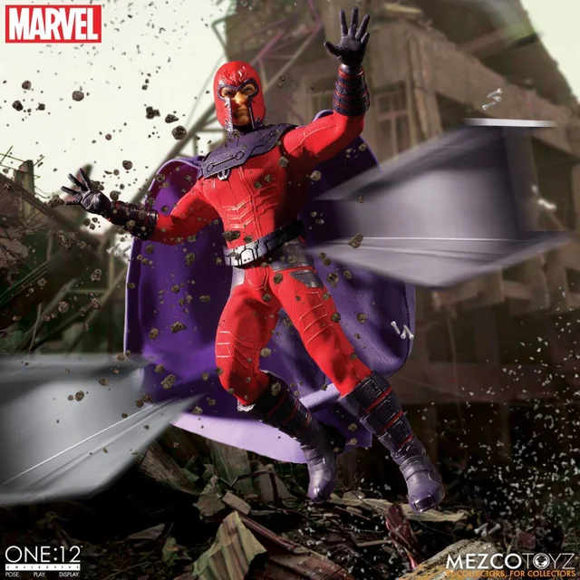 Figurine de collection articulée Magnéto de Marvel X-Men, échelle 1:12 – Mezco