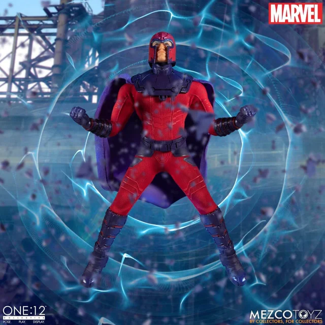 Figurine de collection articulée Magnéto de Marvel X-Men, échelle 1:12 – Mezco