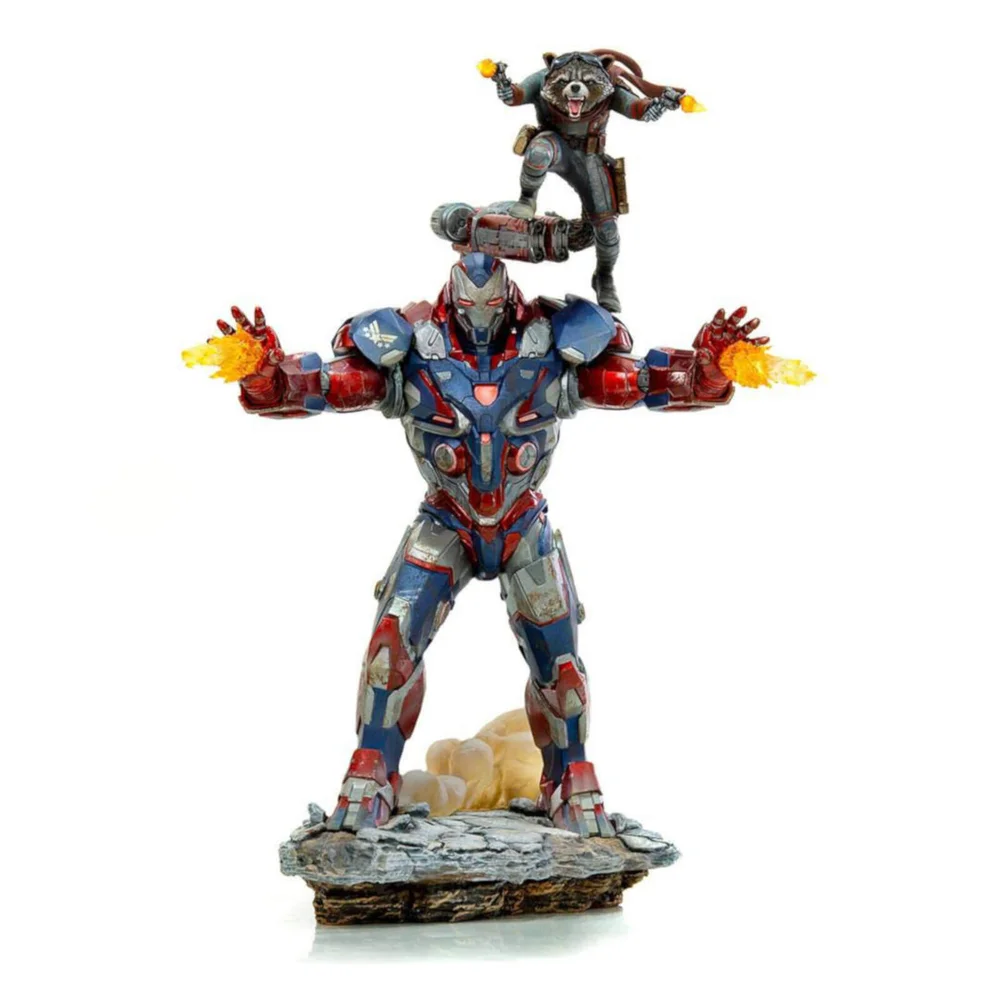 Figurine Iron Patriot et Rocket, Avengers : Endgame, BDS Art échelle 1:10 (28 cm) – Iron Studios Image 1
