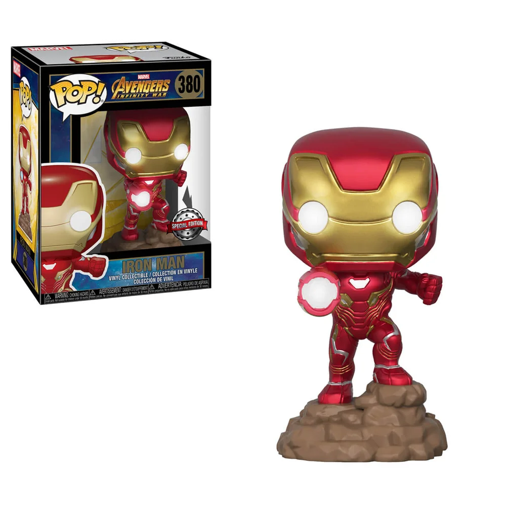 Marvel Avengers : Infinity War Iron Man (Light Up) EXC Pop! Figurine en vinyle Image 1