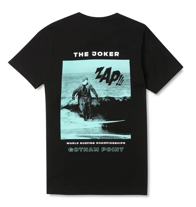T-Shirt Batman Surf Joker Crash - Noir