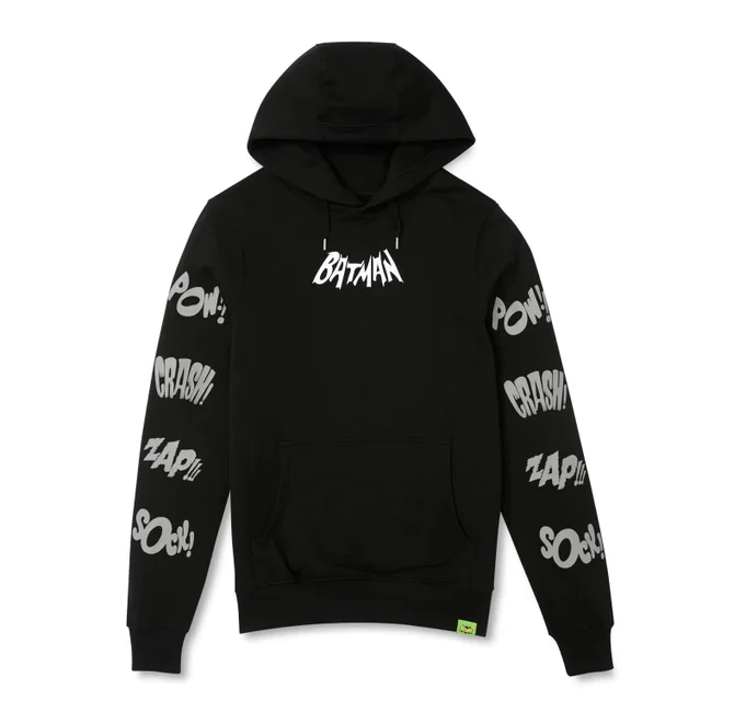 Sweat ? Capuche Batman Surf Pow! Crash! - Noir