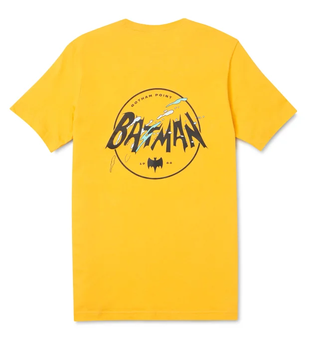 T-shirt Batman Surf Logo Gotham - Jaune