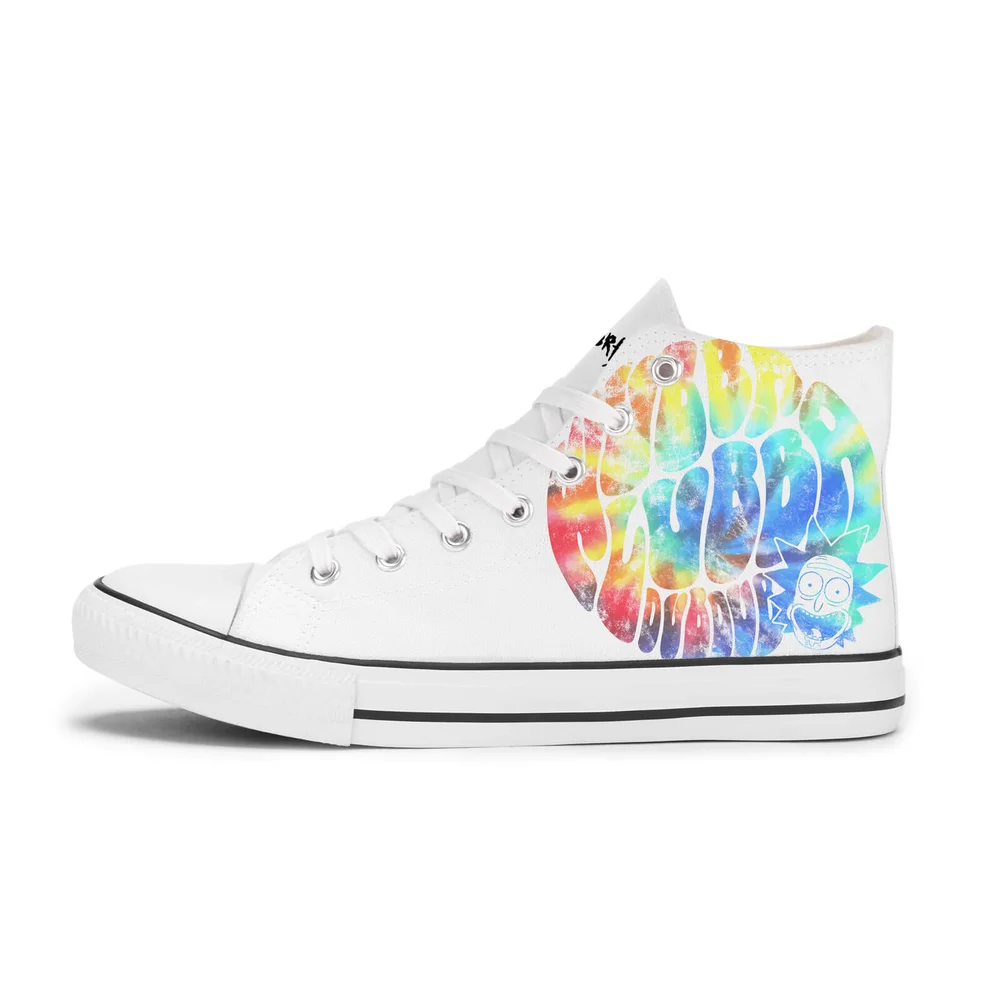 Chaussures Rick et Morty Wubba Lubba Dub Dub Rainbow - Blanches - UK 6.5 / EU 40 - Blanc Image 1