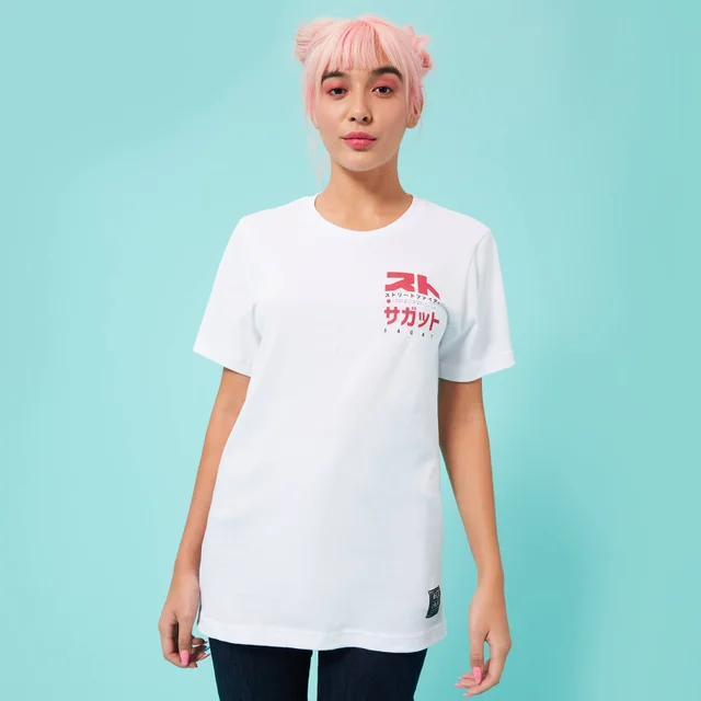 T-shirt Street Fighter Arcade Sagat Unisexe - Blanc