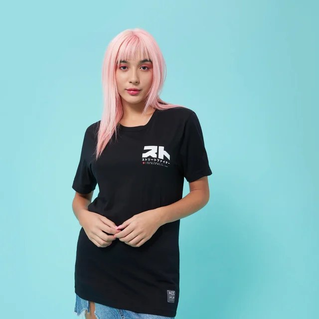 T-shirt Street Fighter Arcade Panels Unisexe - Noir