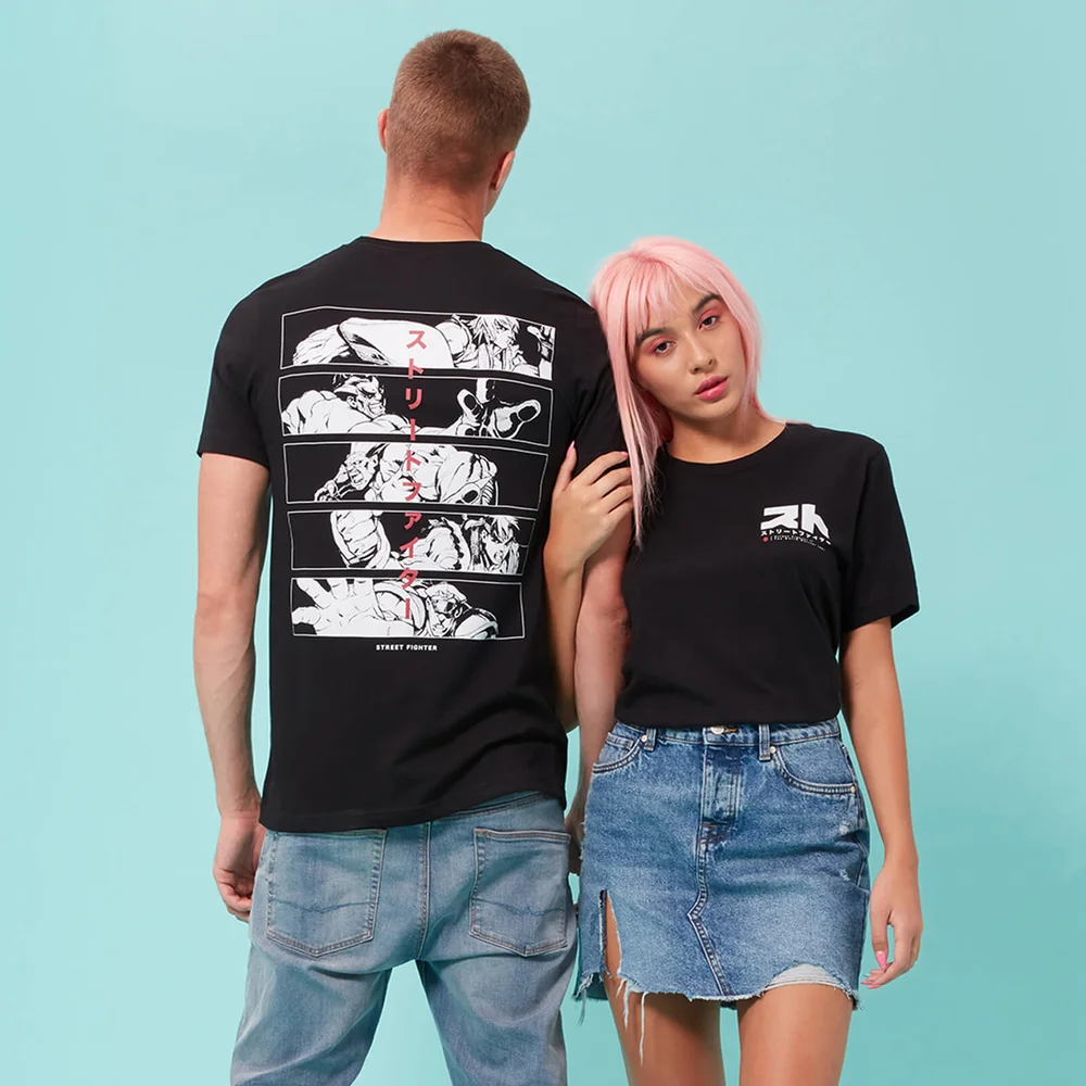 T-shirt Street Fighter Arcade Panels Unisexe - Noir - S - Noir Image 1