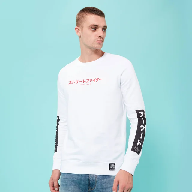 Sweat-shirt Street Fighter Arcade Line Up Unisexe - Blanc