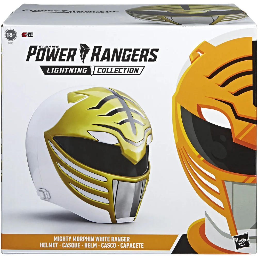 Hasbro Power Rangers Lightning Collection Mighty Morphin Ranger blanc Replique Chapeau 1:1 Image 1