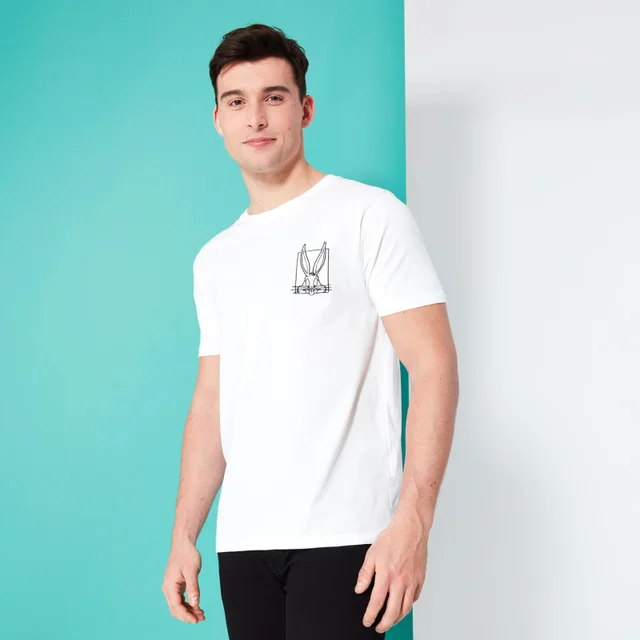 Looney Tunes Kaboom Collection Buggs Bunny T-Shirt Brodé - Blanc