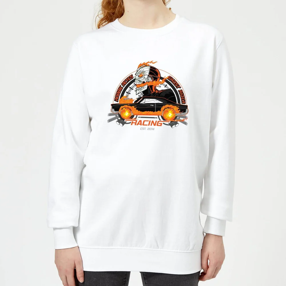 Marvel Ghost Rider Robbie Reyes Racing Women's Sweatshirt - White - XS Image 1
