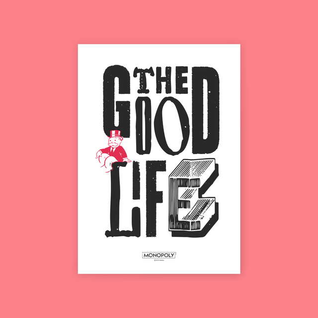 Monopoly The Good Life Art Print