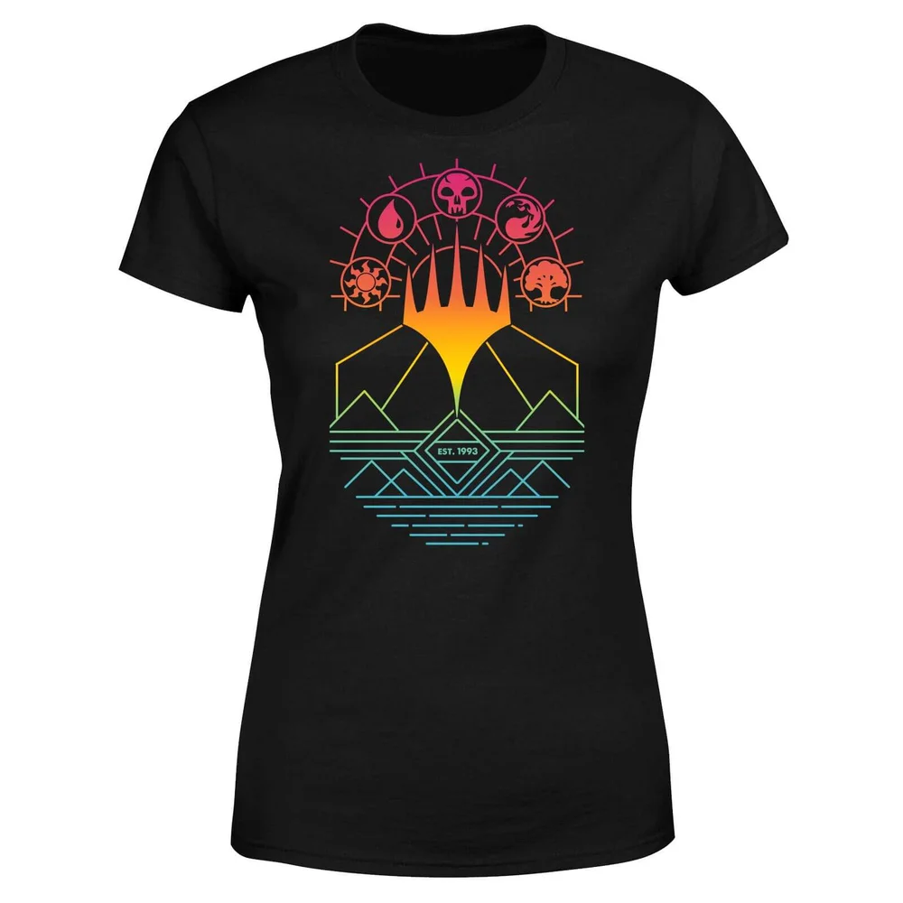 Magic The Gathering Colour Linework Design Women's T-Shirt - Black - S Image 1