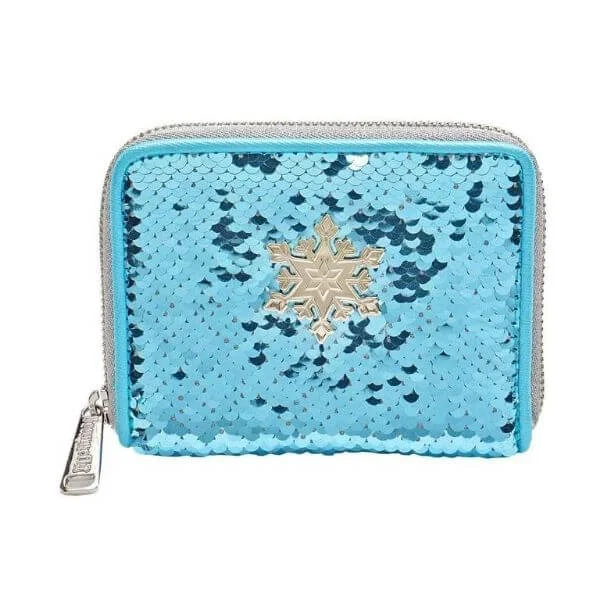 Loungefly Disney La Reine des neiges Elsa Portefeuille réversible à sequins Image 1