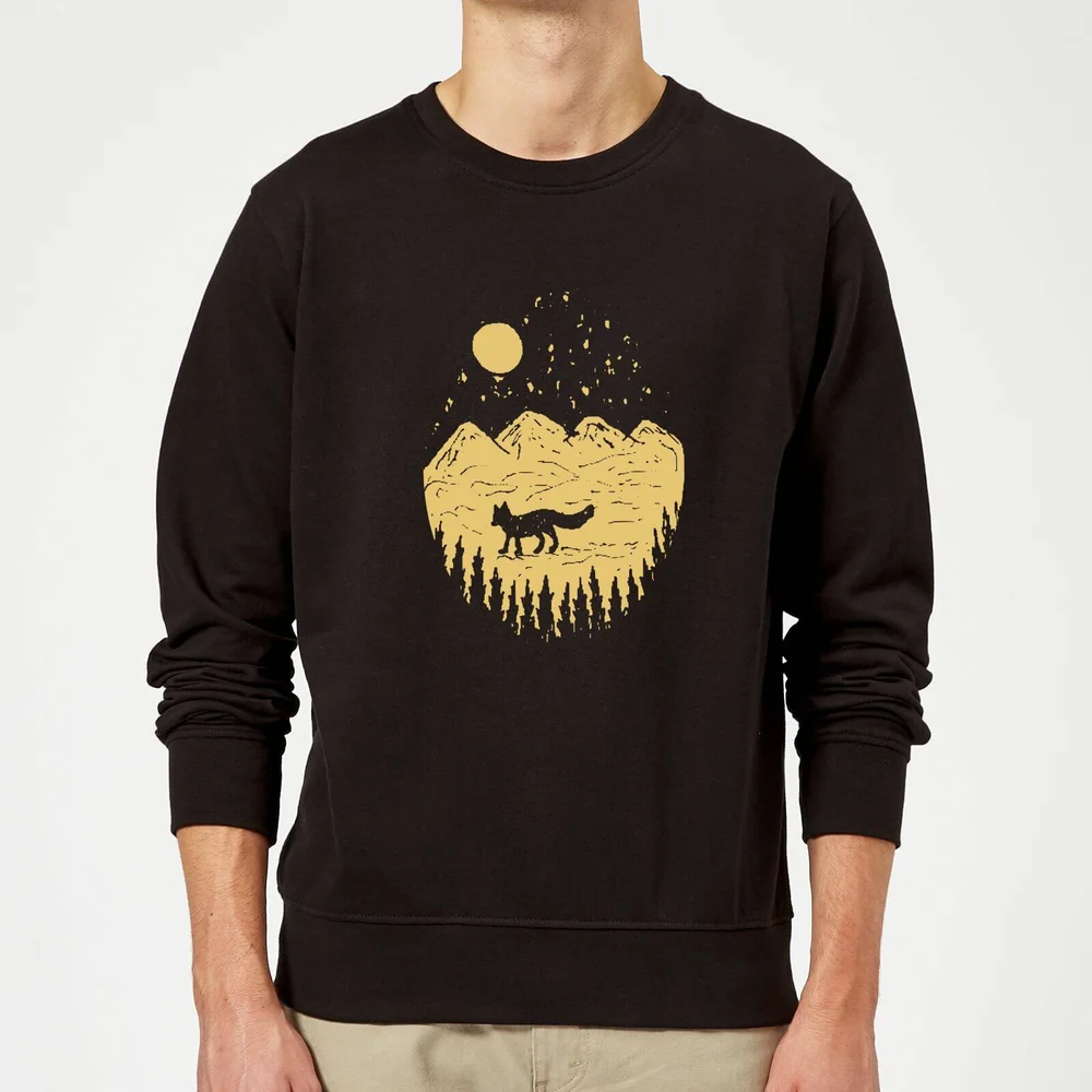Moonlight Fox Adventure Sweatshirt - Black - S - Noir Image 1