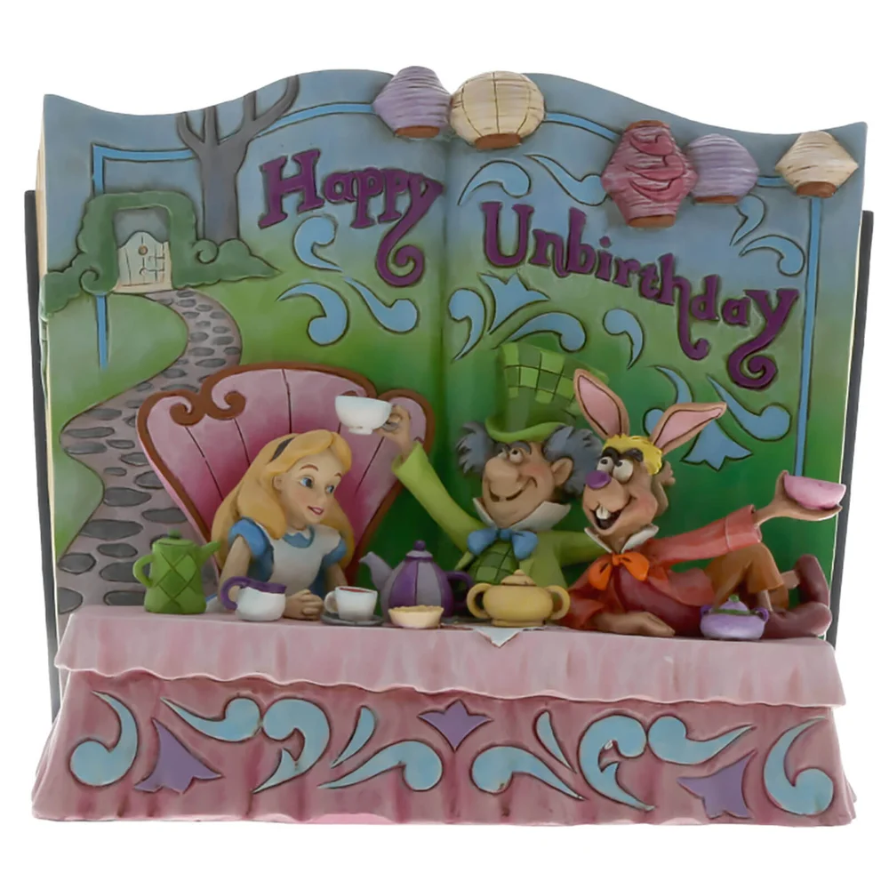 Happy Unbirthday, Livre de contes Alice au pays des merveilles recréant la scène du thé – Disney Traditions Image 1