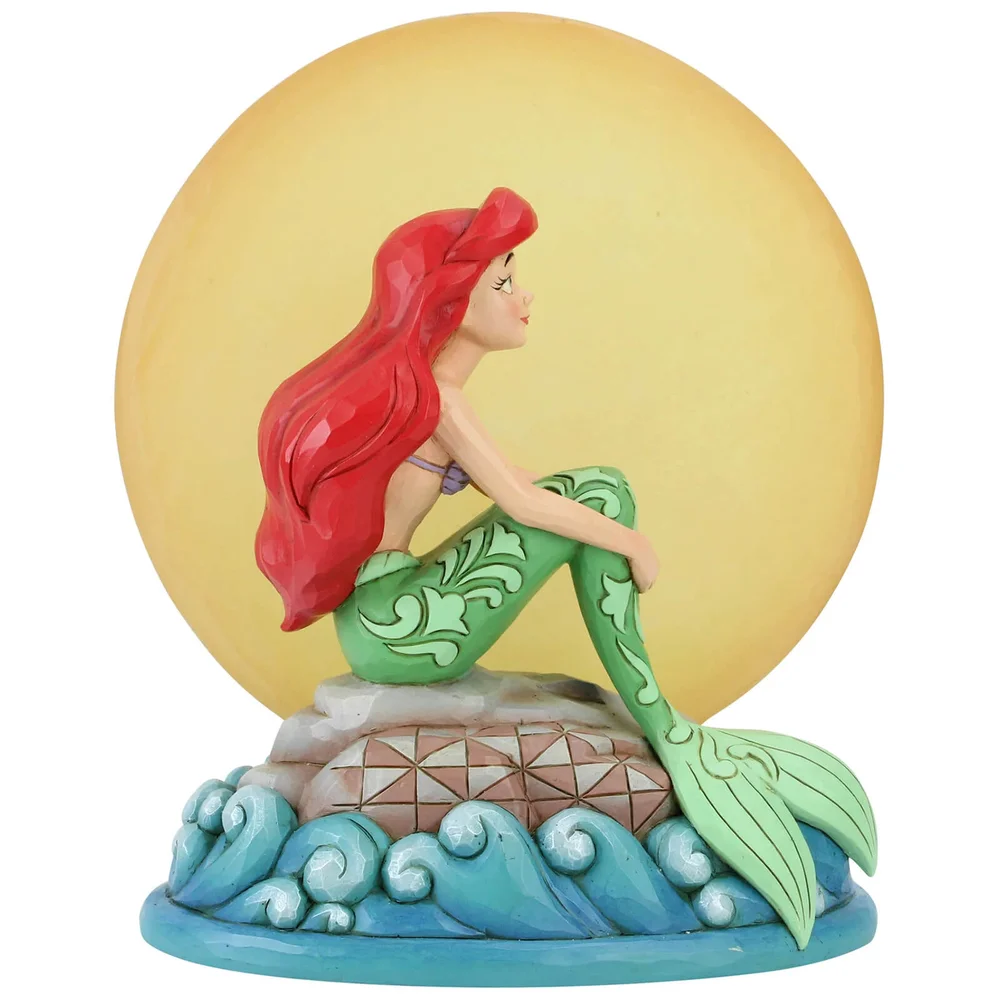 Disney Traditions - Sirène au clair de lune (figurine Ariel assise sur un rocher avec lune éclairée) Image 1