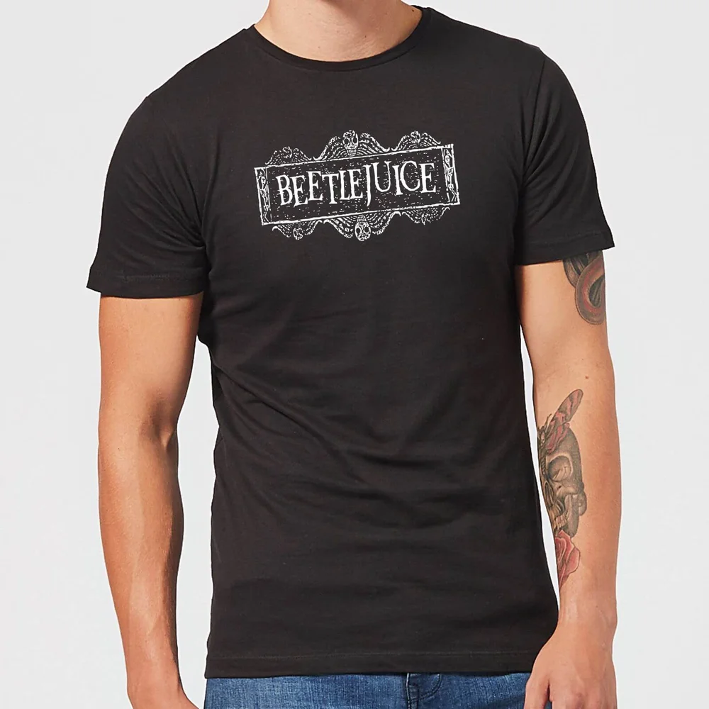Beetlejuice White Logo Unisex T-Shirt - Black - S - Noir Image 1
