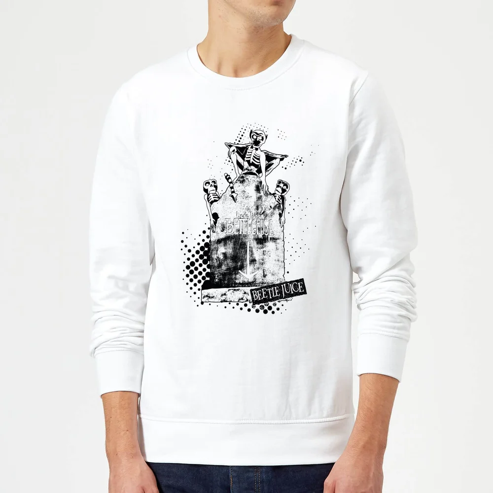 Beetlejuice Here Lies Betelgeuse Sweatshirt - White - S - Blanc Image 1