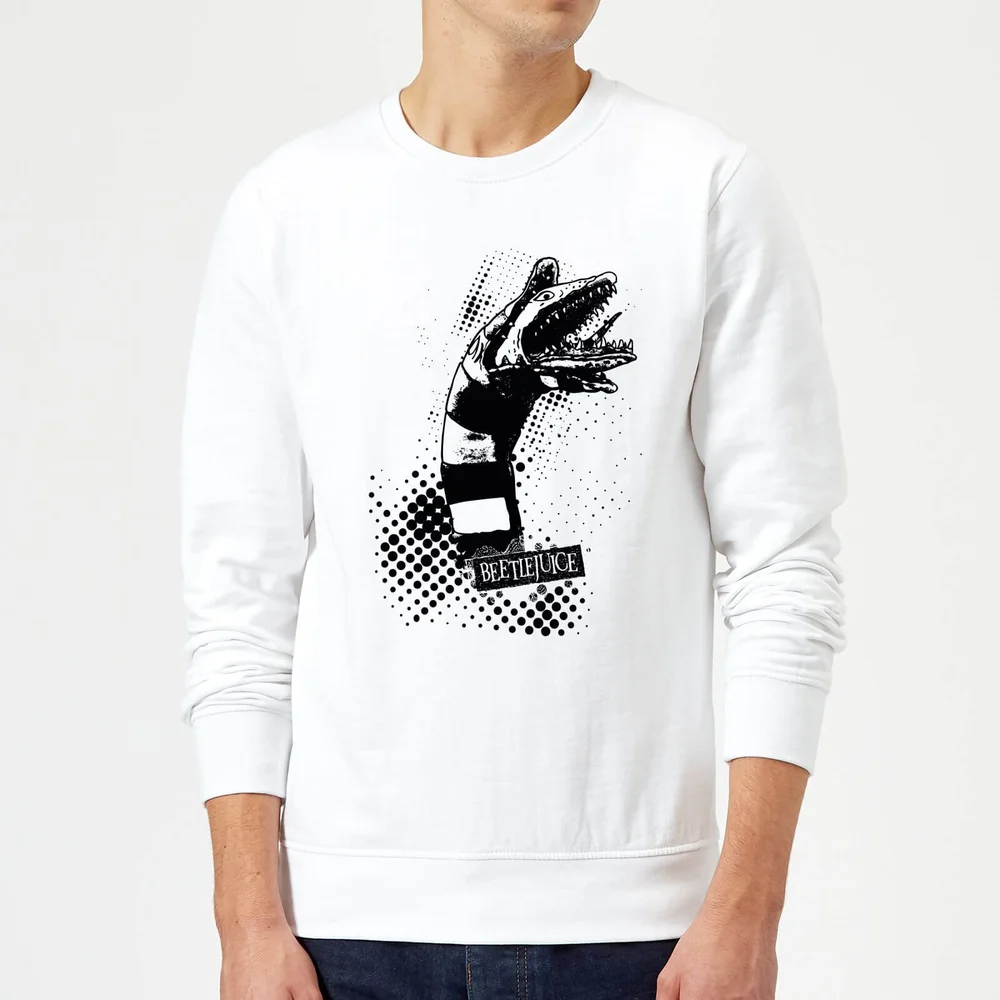 Beetlejuice Sandworm Attack Sweatshirt - White - S - Blanc Image 1