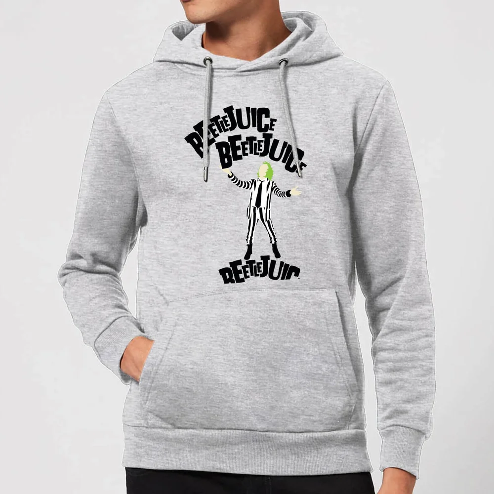 Beetlejuice Beetlejuice Beetlejuice Hoodie - Grey - S - Gris Image 1