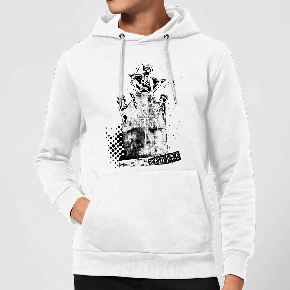 Beetlejuice Here Lies Betelgeuse Hoodie - White - S - Blanc Image 1