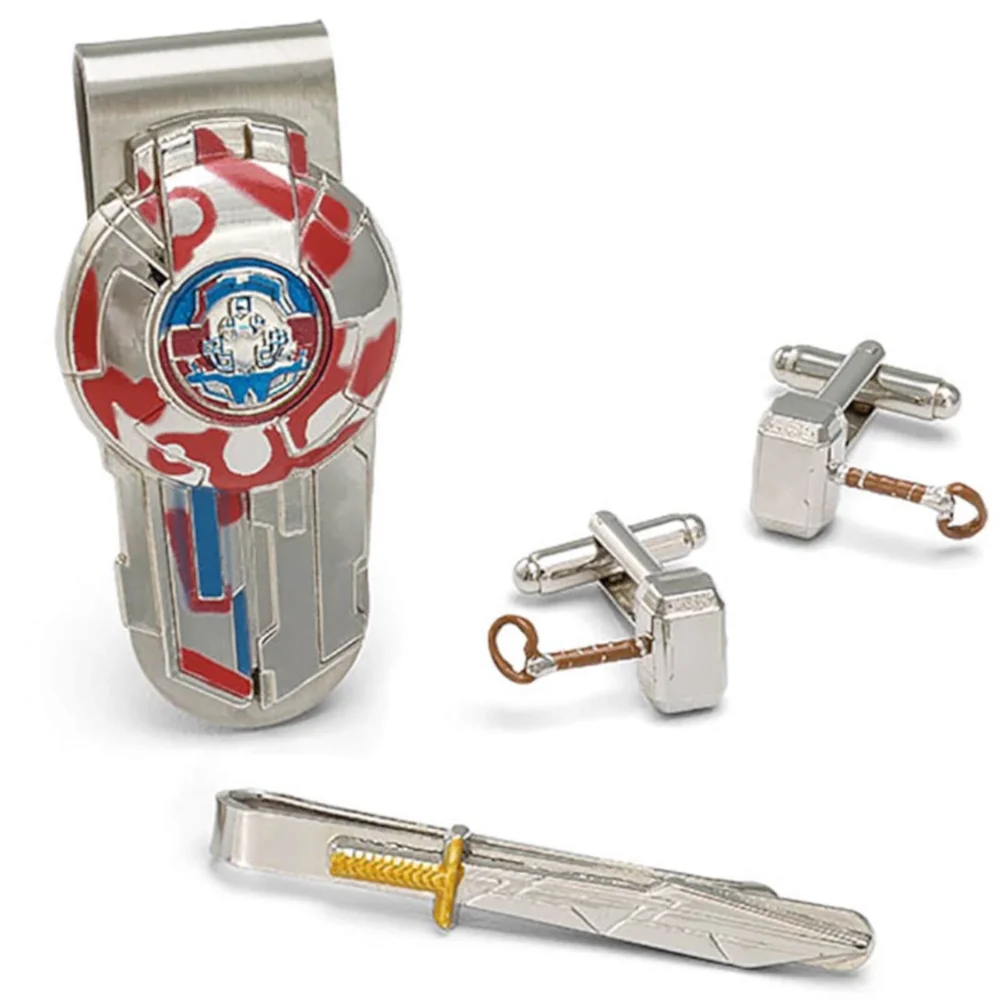 Ensemble pince à billets, pince à cravate et boutons de manchette Marvel Thor Ragnarok Image 1