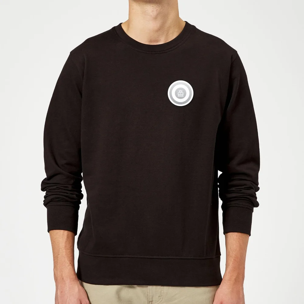 White Checker Pocket Print Sweatshirt - Black - S - Noir Image 1
