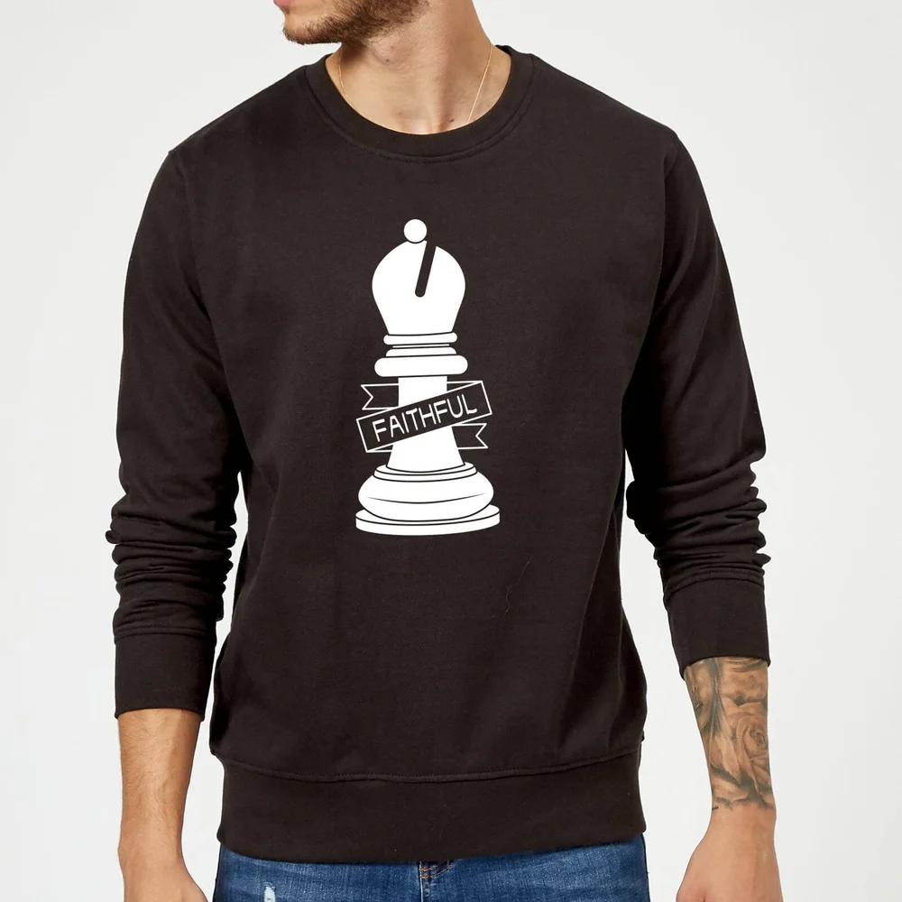 Bishop Chess Piece Faithful Sweatshirt - Black - S - Noir Image 1