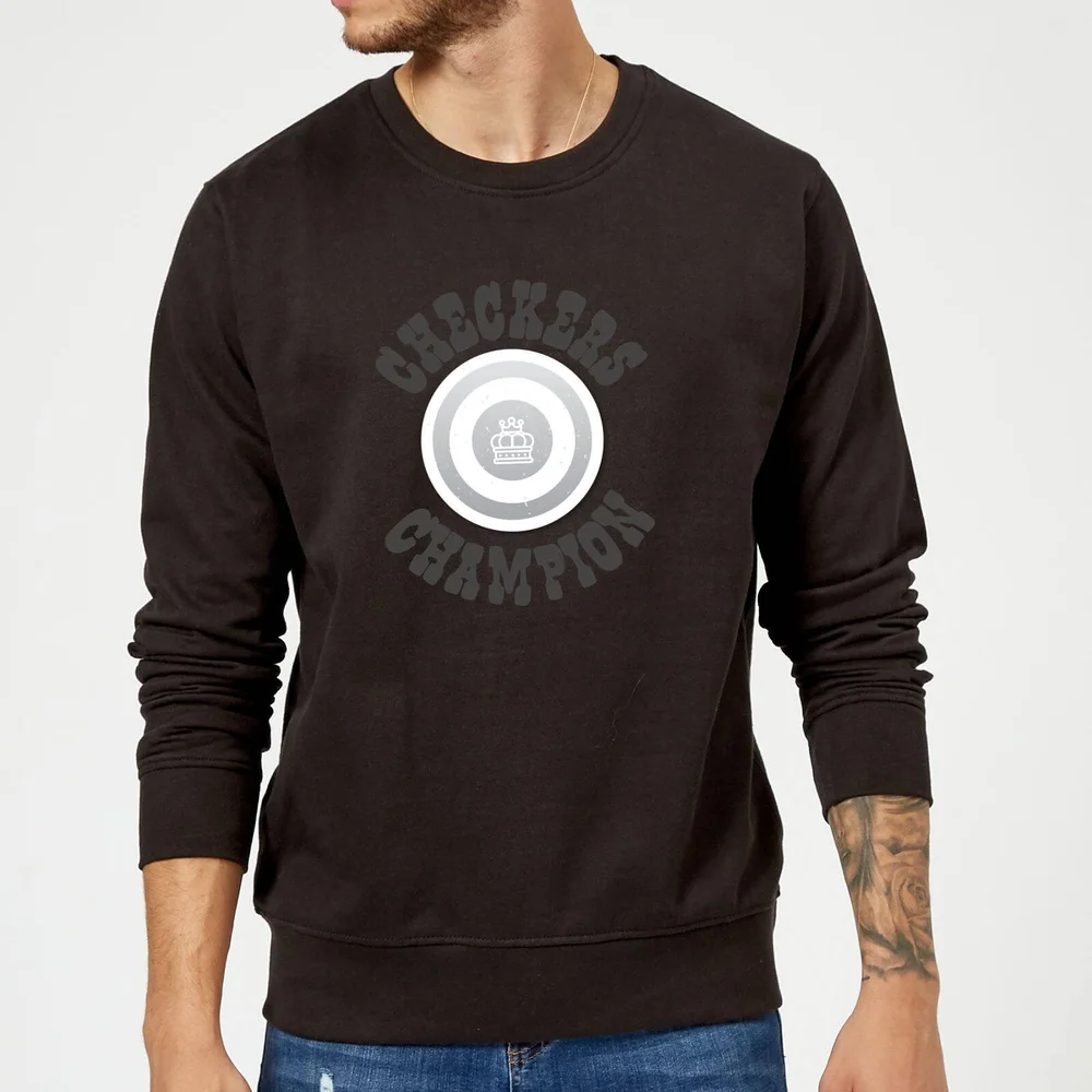 Checkers Champion White Checker Sweatshirt - Black - S - Noir Image 1