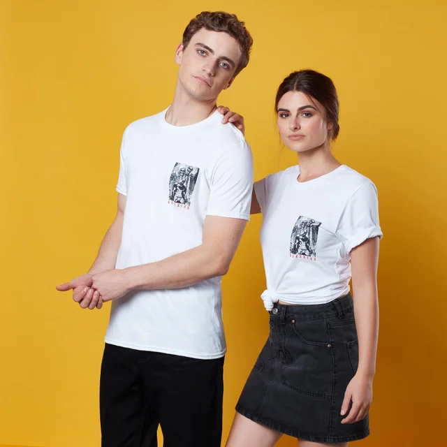 T-shirt Vigilante Pocket Print - Blanc
