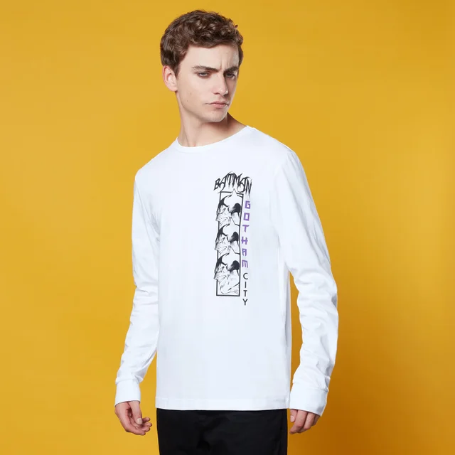 T-shirt à manches longues Gotham Guardian Panel - Blanc