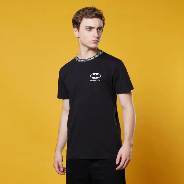 T-shirt Batman Neck Ribbed - Noir