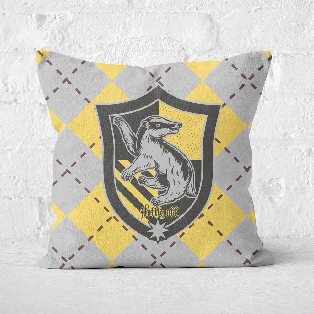 Coussin Harry Potter Hufflepuff (Poufsouffle) Carré - Taille au choix - 40x40cm Image 1