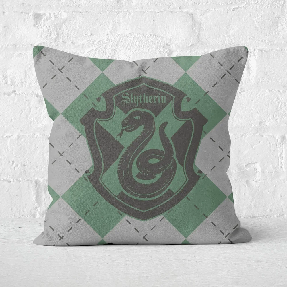 Coussin Harry Potter Slytherin (Serpentard) Carré - Taille au choix - 50x50cm Image 1