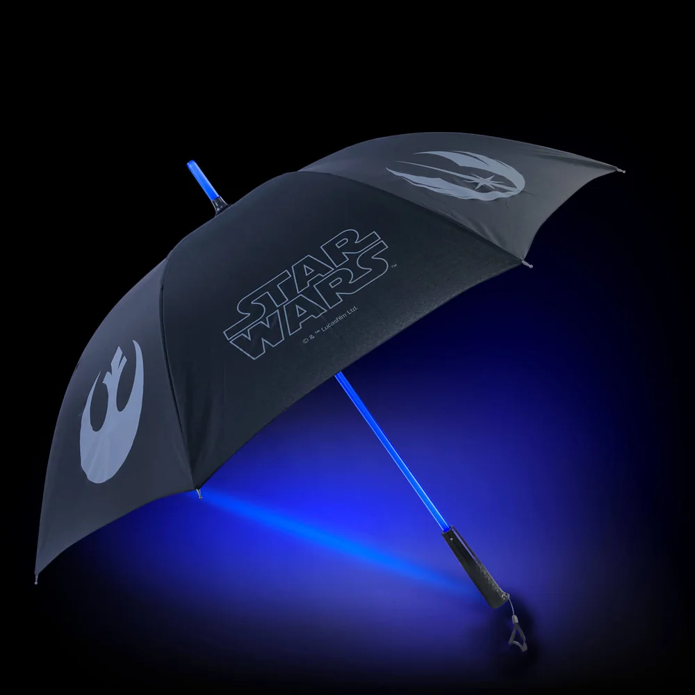 Parapluie sabre laser Star Wars Officiel avec interrupteur - Côté lumière (bleu) - Zavvi Exclusif Image 1
