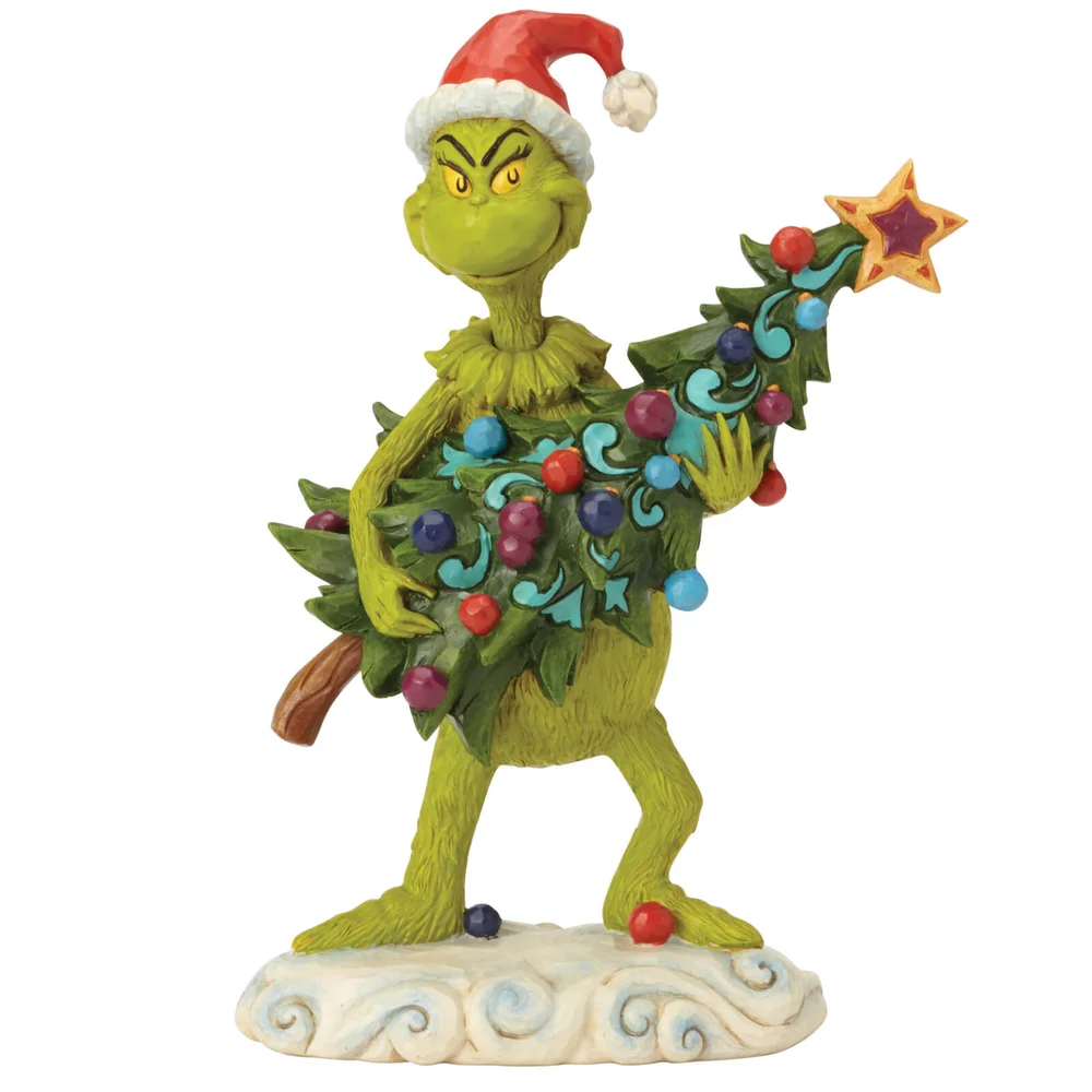 Figurine Le Grinch volant un sapin, Le Grinch par Jim Shore – Dr Seuss Image 1