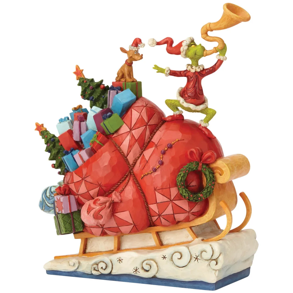 Figurine Le Grinch sur un traîneau , Le Grinch par Jim Shore – Dr Seuss Image 1