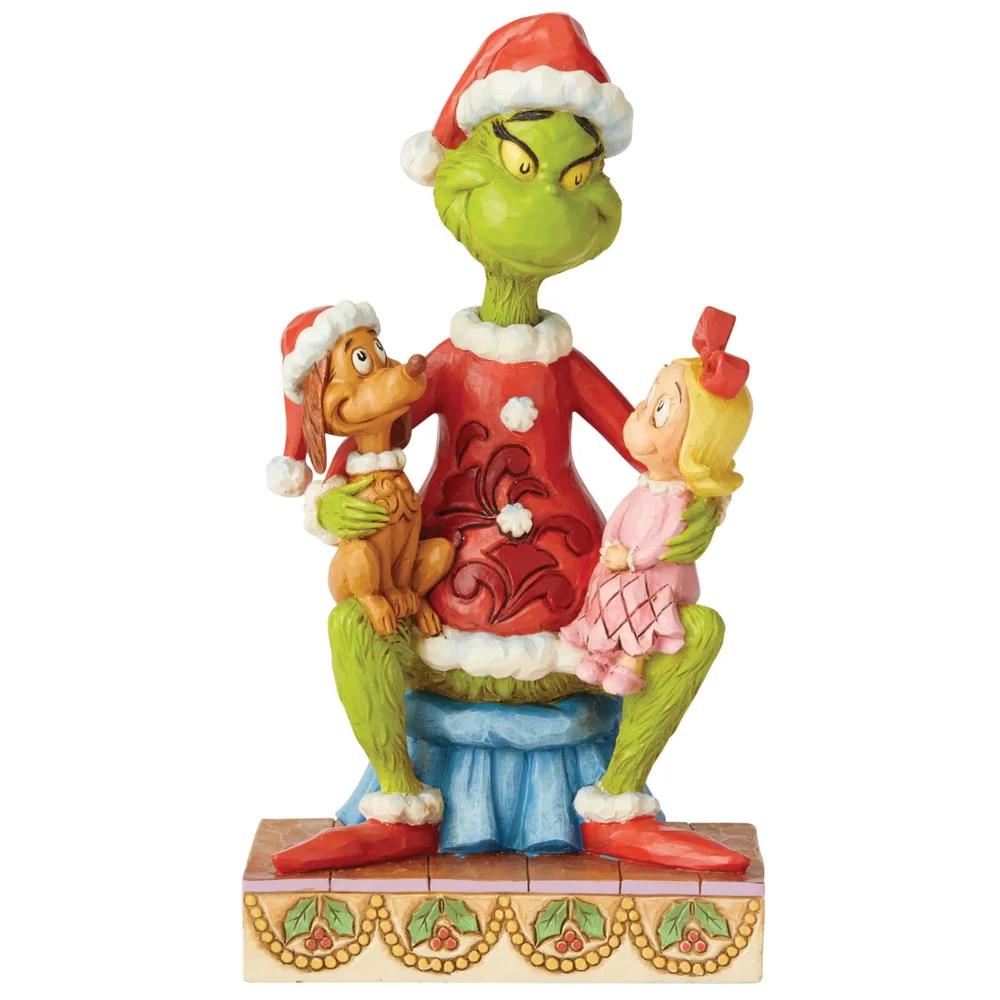 Figurine Le Grinch avec Cindy et Max, Le Grinch par Jim Shore – Dr Seuss Image 1