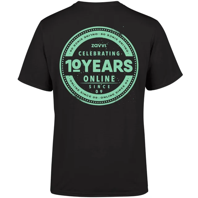 Zavvi 10 Year Stamp Black T-Shirt
