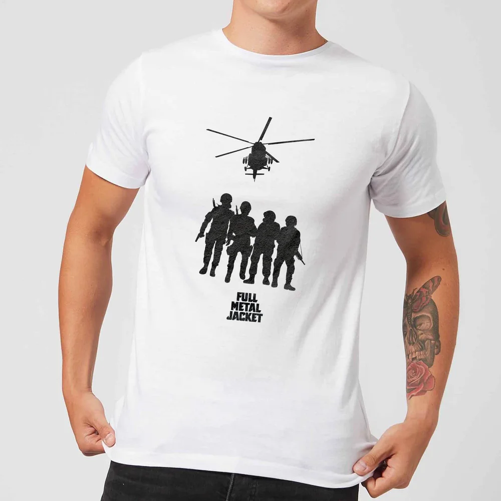 Full Metal Jacket Soliders And Helicopter Men's T-Shirt - White - S - Blanc Image 1