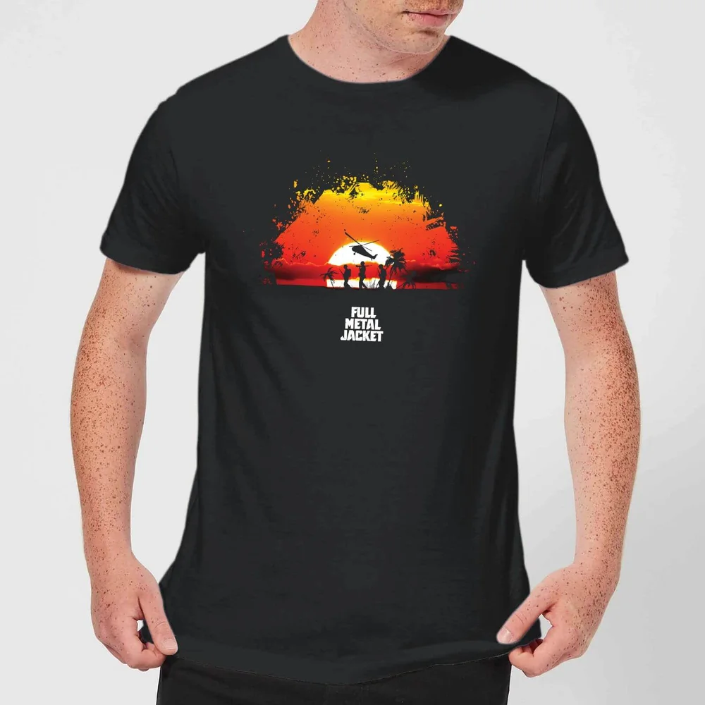 Full Metal Jacket Sunset Distressed Men's T-Shirt - Black - S - Noir Image 1