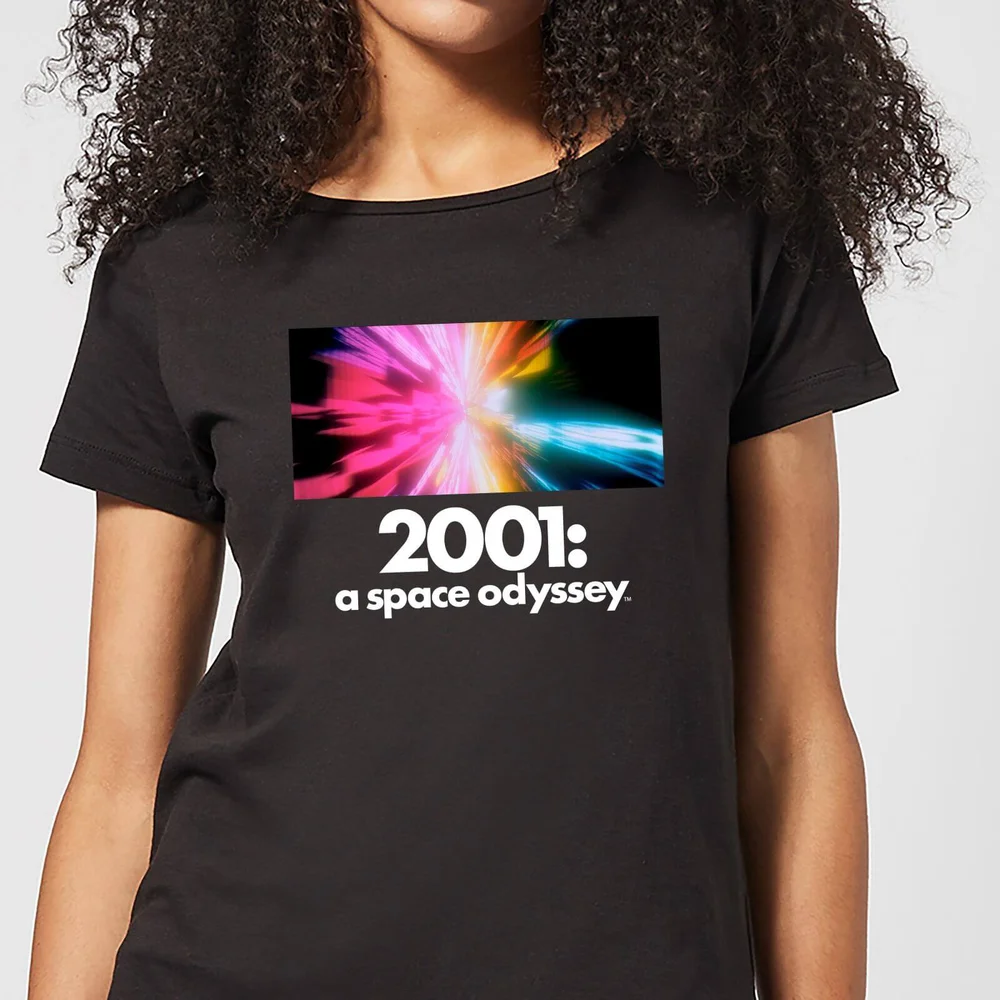 2001: A Space Odyssey Coloured Lights Women's T-Shirt - Black - S - Noir Image 1