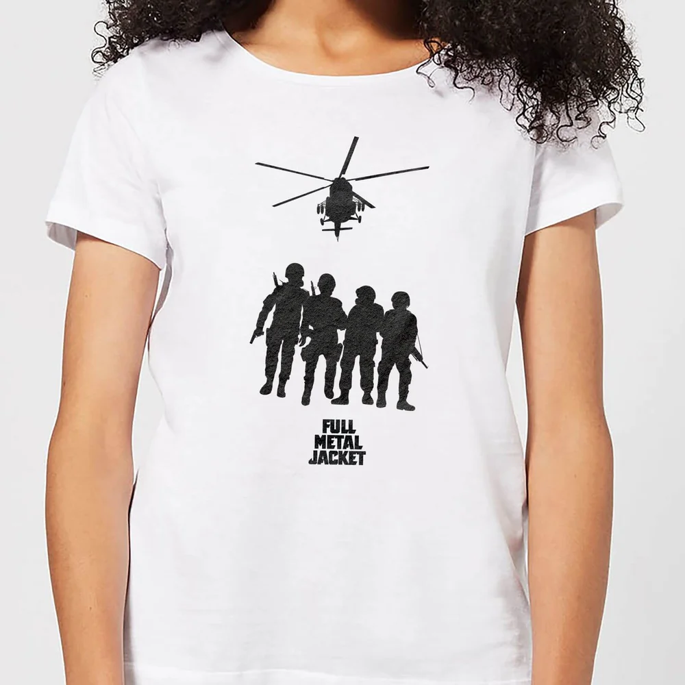 Full Metal Jacket Soliders And Helicopter Women's T-Shirt - White - S - Blanc Image 1